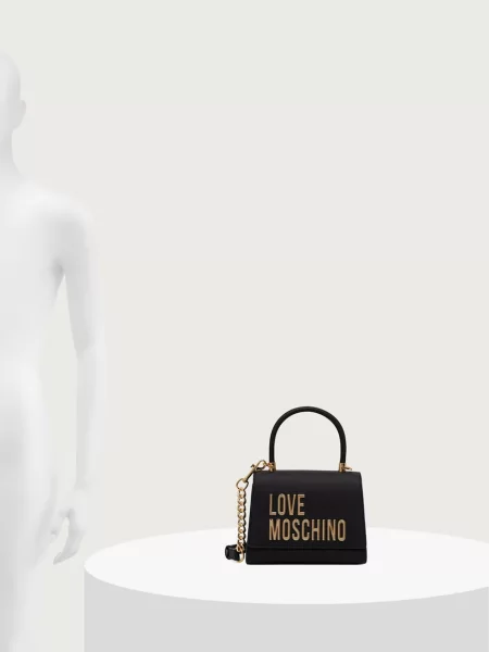 Кожаная сумка через плечо Love Moschino