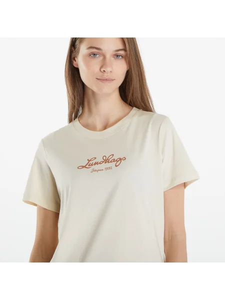 T-shirt Lundhags Järpen Logo T-Shirt W Chalk White L λευκό