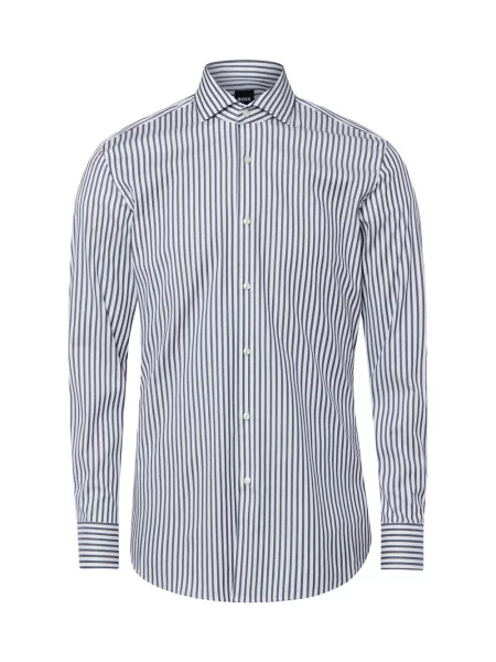Koszula biznesowa o kroju slim fit z mieszanki bawełny model HANK-SP' Boss niebieska