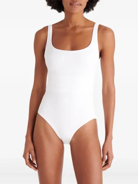 Rochie maxi Eres fără bretele alb