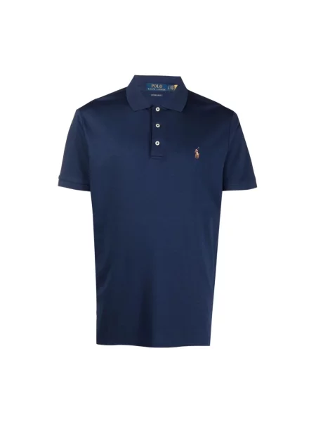 Koszulka polo z wyhaftowanym logo Polo Ralph Lauren niebieska