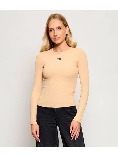 Tommy Jeans Bluză Galben bej