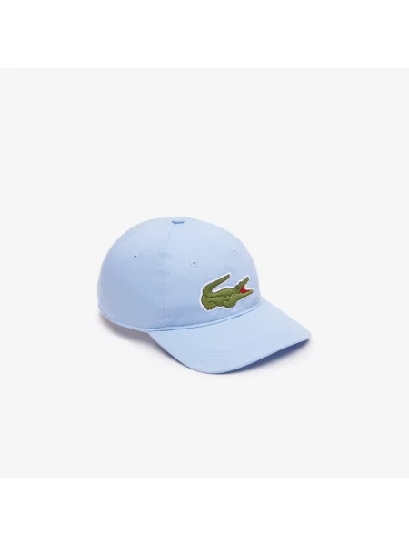 Lacoste Regulowana Czapka Unisex Z Diagonalu Z Bawełny Organicznej niebieska