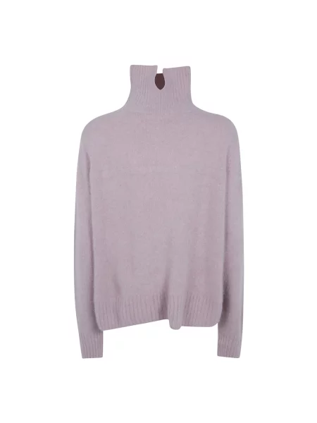 Sweter C.t.plage wełniany z długim rękawem różowy
