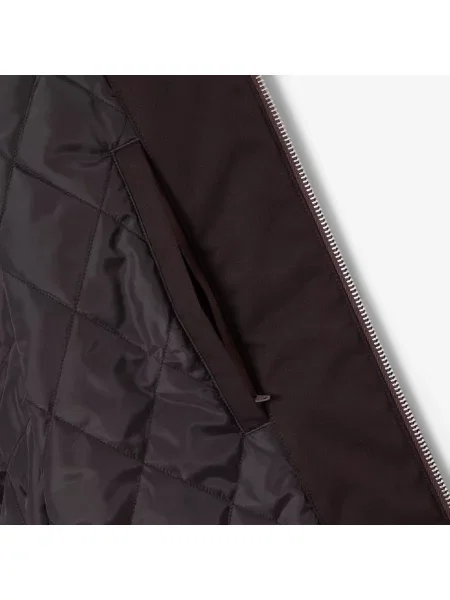 Lacoste Kurtka Bomber Ze Stójką Ciemnobrązowa brązowy