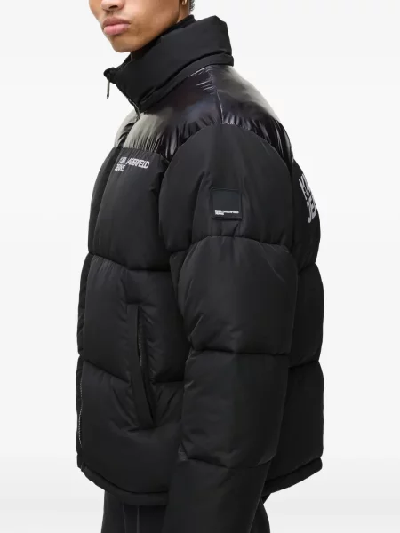 Geacă de blugi Karl Lagerfeld Jeans cu imagine negru