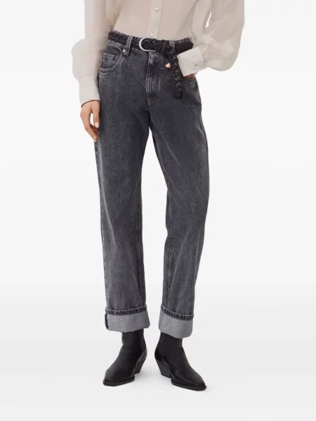Blugi Brunello Cucinelli cu 5 buzunare gri