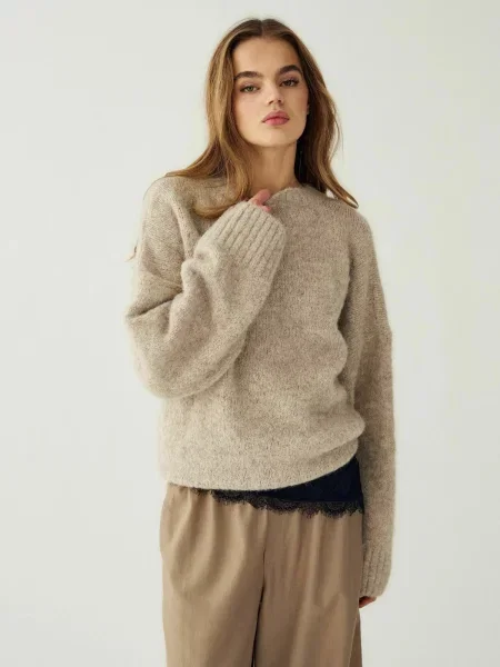 Noella Pulover N-Monika Knit nisipiu