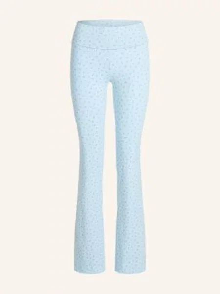 Skims Pohodlné Domácí Kalhoty Cotton Jersey powder blue micro floral powder blue micro fl modré