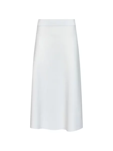 Fustă midi Max Mara tricotate evazată alb