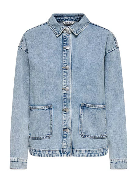 ONLY Geacă de primăvară-toamnă denim albastru