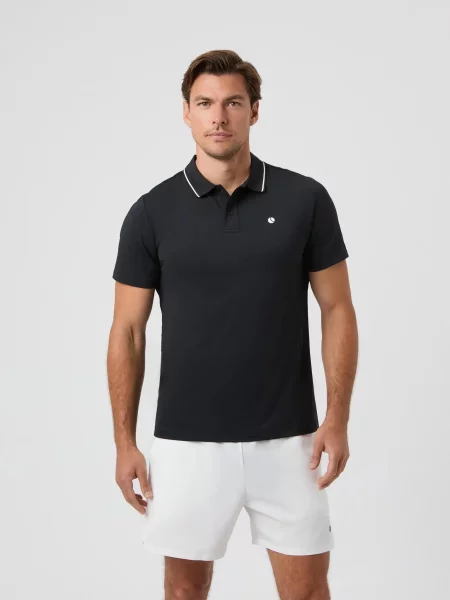 Bjorn_borg ACE POLO SHIRT z recyklingowanego — BLACK BEAUTY czarna