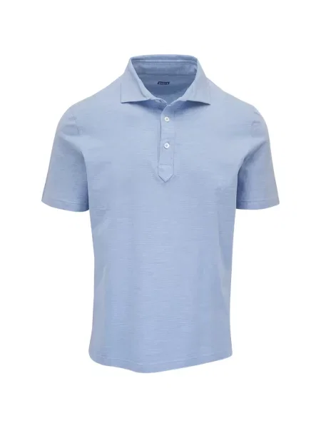 Scurt tricou polo Fedeli tricotate albastru