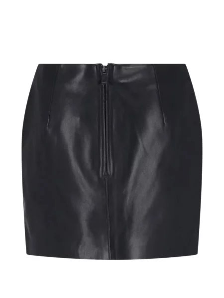 Fustă din piele Balmain negru