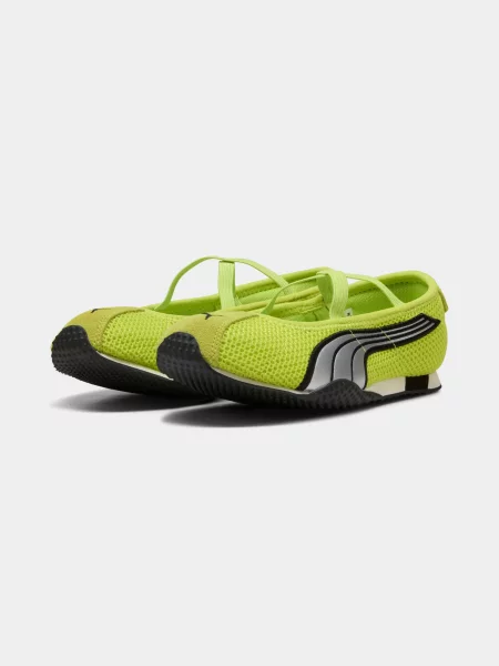 Балетки Puma в уличном стиле зеленые