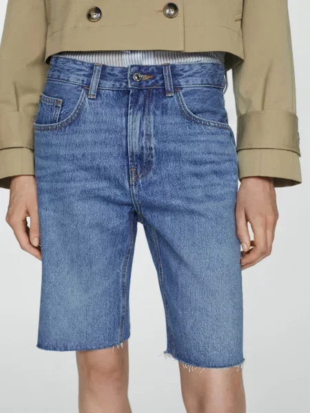 MANGO Шорти синій