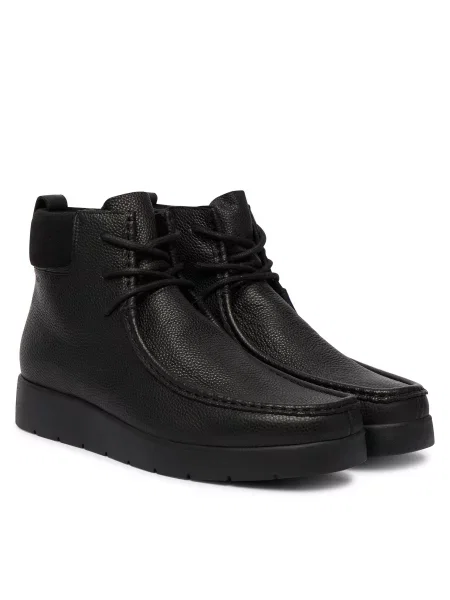 Šnurovacia obuv Calvin Klein Hybrid City Lug Mid Boot F Lth čierna