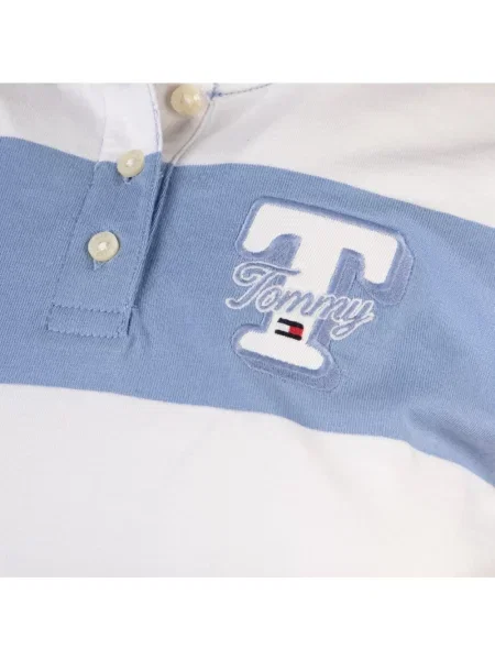Koszulka polo Tommy Hilfiger w paski niebieska