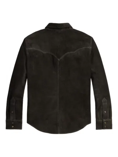 Geanta de piele Ralph Lauren Rrl negru