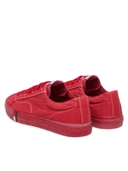 Tenisky Tommy Jeans Archive Vulc. Washed Canvas červená