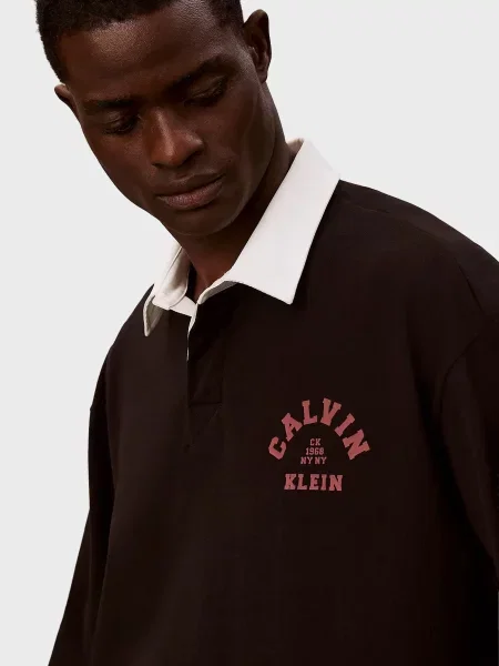 Компактный поло Calvin Klein Jeans черное