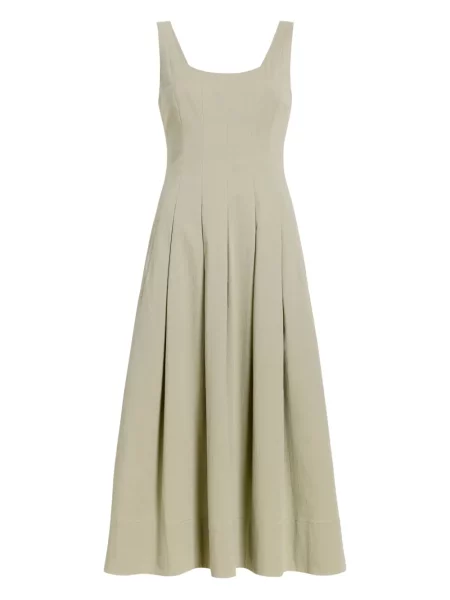 Rochie midi Proenza Schouler White Label plisată până la genunchi de costum alb