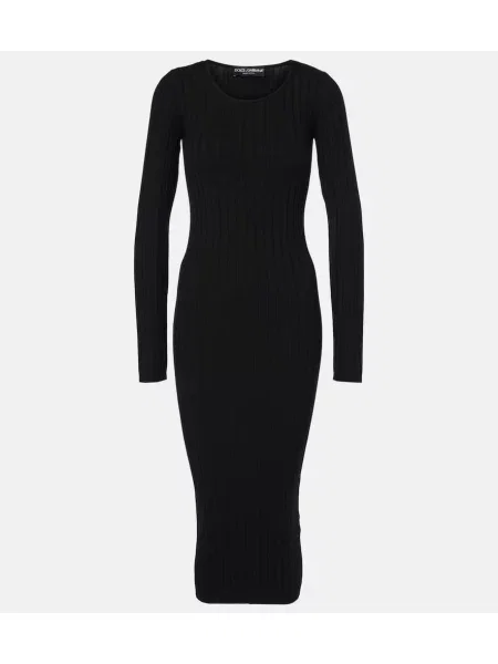 Rochie midi Dolce&gabbana până la genunchi de costum negru