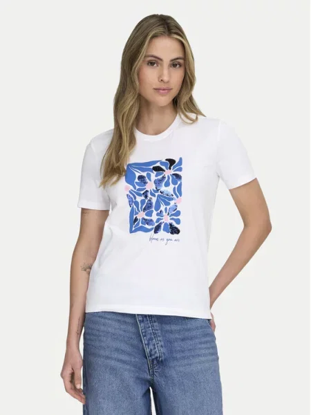 ONLY T-Shirt Kita λευκό