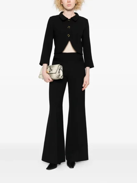 Pantaloni Sandro din satin negru