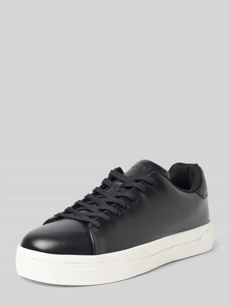 Sneakersy o niskim kroju z naturalnej skóry model DAVID' Selected Homme czarne