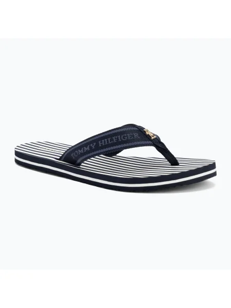 Дамски джапанки Tommy Hilfiger Stripes Beach Sandal space blue синьо