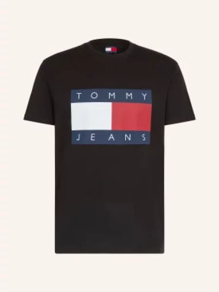 Tommy Jeans Tričko černá / červená bílá
