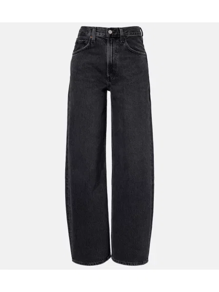 Blugi Agolde cu talie joasă gri