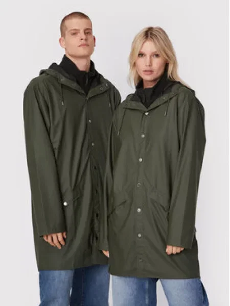 Куртка Rains Long Jacket green зелена