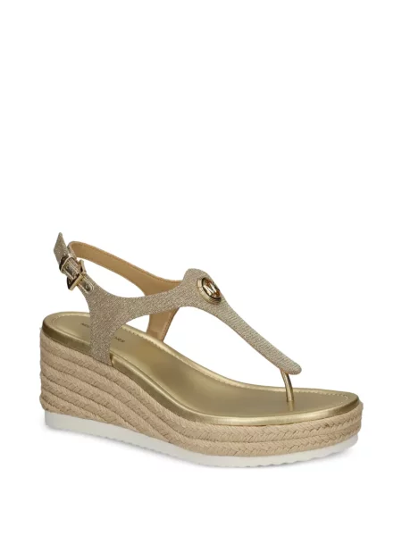 Kožne tangice Michael Michael Kors s platformom smeđa