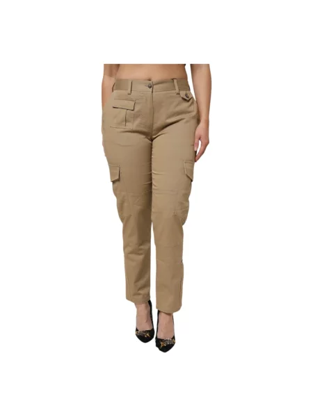 Spodnie cargo Dolce And Gabbana zwężane brązowe