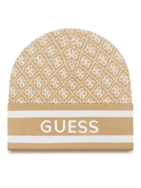 GUESS Căciulă SEVYN cu adaos de lână bej