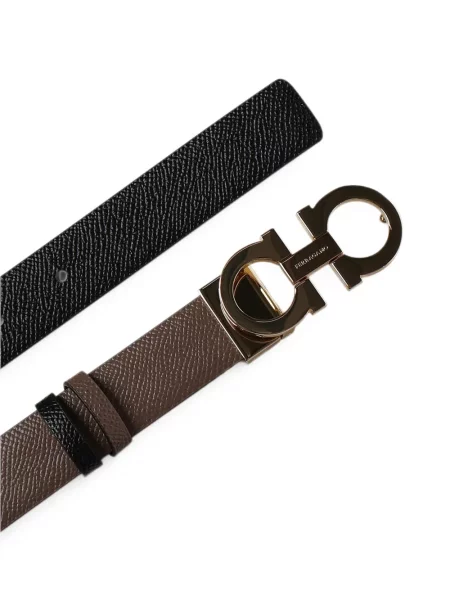 Cu centură reversibil curea Ferragamo cu cataramă maro