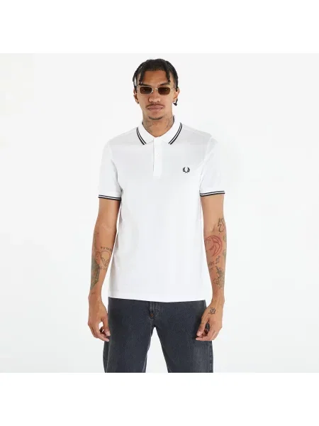 Тениска FRED PERRY Twin Tipped Short Sleeve Tee White L бяло