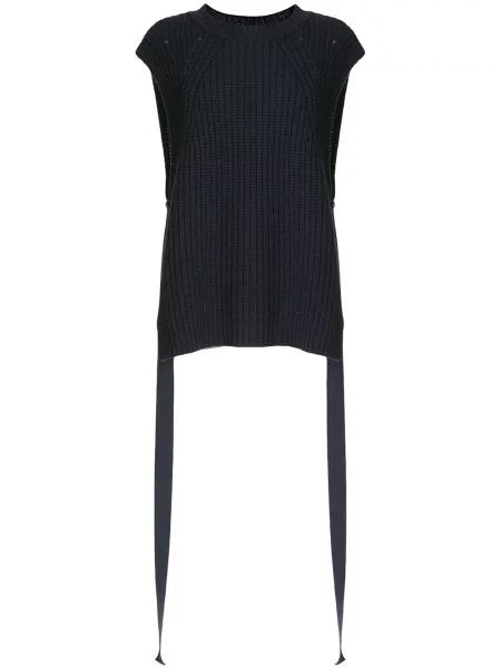 Dzianinowy top Goen.j niebieski