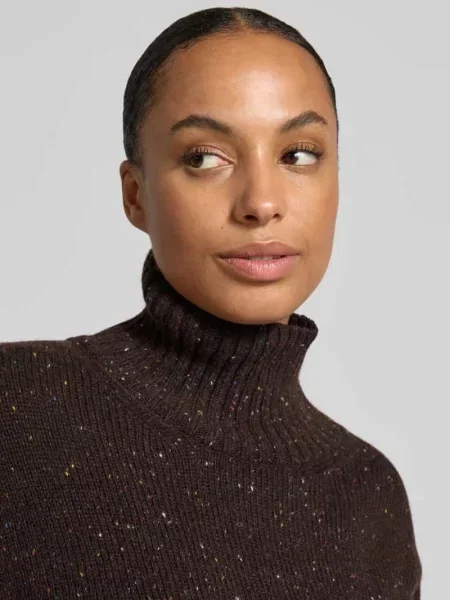 Sweter o kroju relaxed fit z mieszanki żywej wełny w imitacji dzianiny Lanius