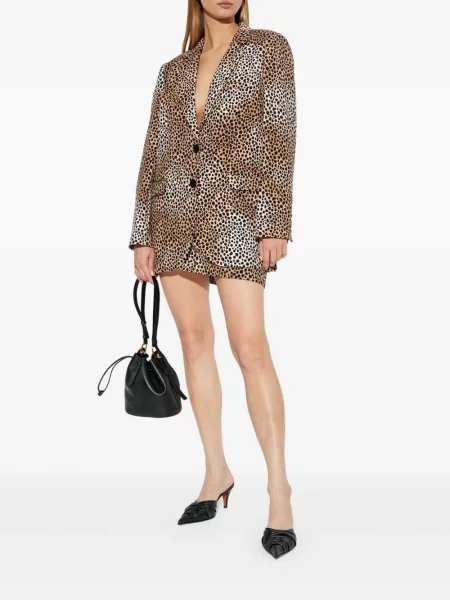 Hanorac cu glugă Michael Michael Kors biker cu imagine tricotate negru