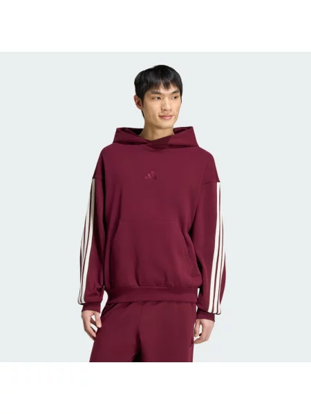 BLUZA Z KAPTUREM I 3 PASKAMI ADIDAS KIT biała