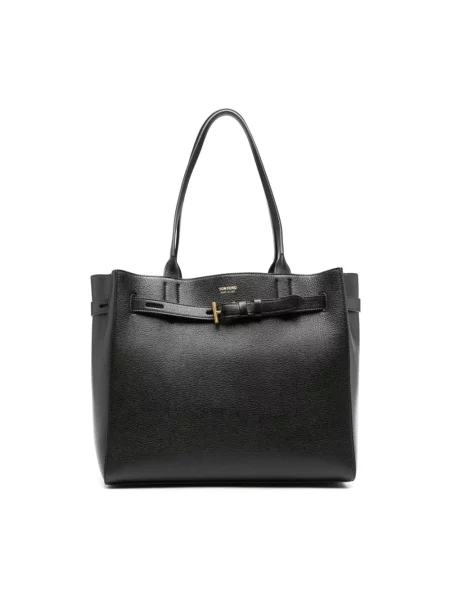 Torebka skórzana Tom Ford skórzana czarna