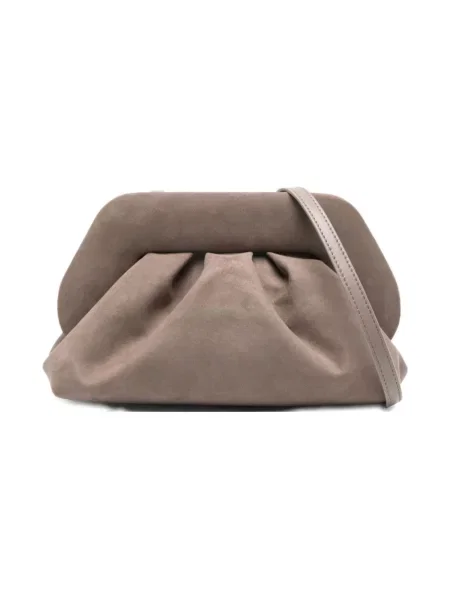 Kopertówka Themoirè z falbankami brązowa