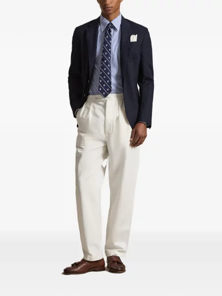 Czapka z daszkiem Polo Ralph Lauren w kratkę z twillu biznesowa niebieska