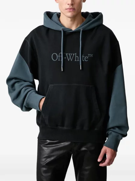 Bluza z kapturem Off-white z nadrukiem biała