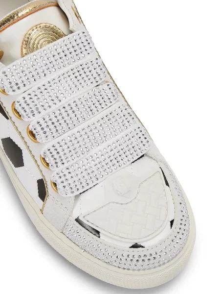 Kurt Geiger London Southbank Footy White/Blk sneakersy dziecięce skórzane białe