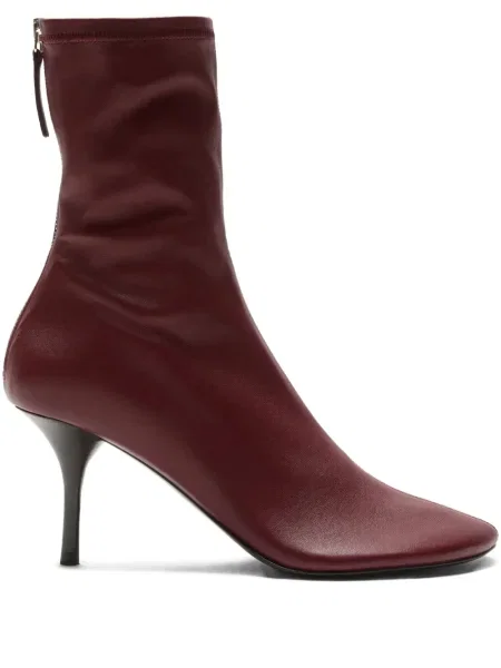 Botine Acne Studios din piele roșu