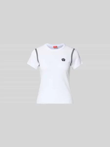 T-shirt Slim Fit z czystej bawełny Kenzo biała